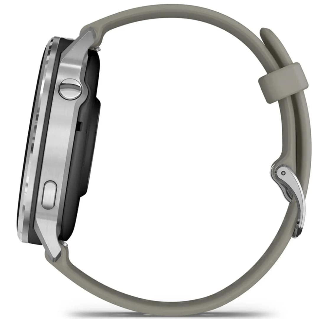 Смарт-часы Garmin Venu 4 45mm Silver Bezel With Silicone Band, Silver Gray — фото 3