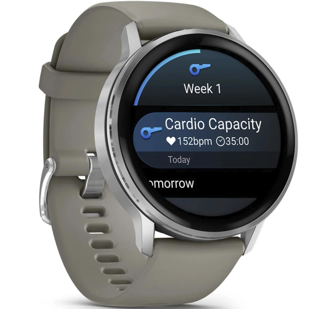 Смарт-часы Garmin Venu 4 45mm Silver Bezel With Silicone Band, Silver Gray — фото 5