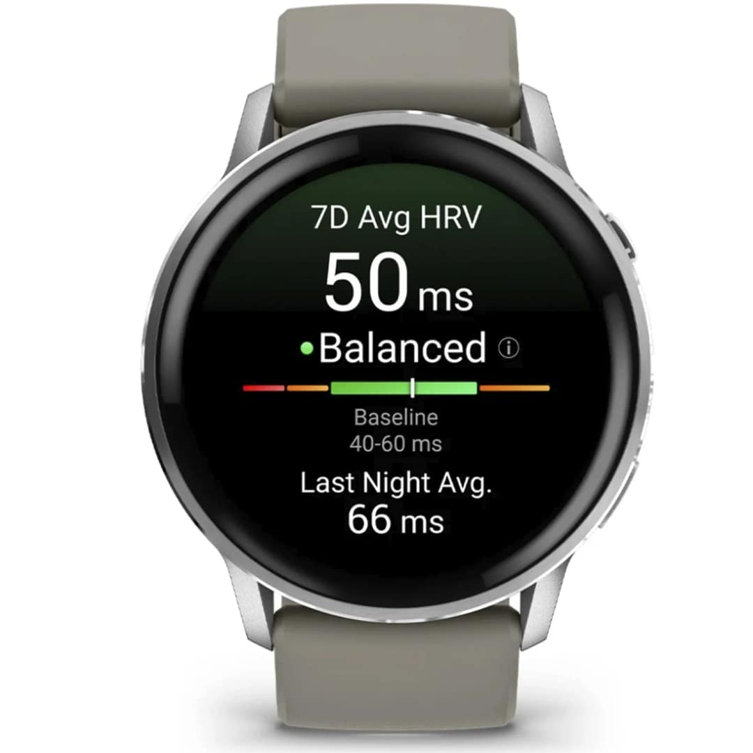Смарт-часы Garmin Venu 4 45mm Silver Bezel With Silicone Band, Silver Gray — фото 8