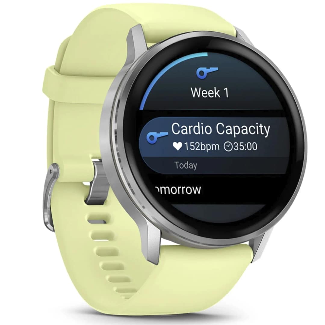 Смарт-часы Garmin Venu 4 45mm Silver Bezel With Silicone Band, Citron — фото 5