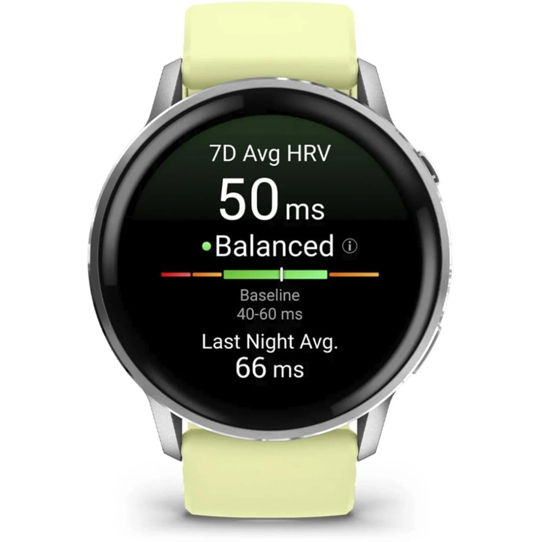 Смарт-часы Garmin Venu 4 45mm Silver Bezel With Silicone Band, Citron — фото 8