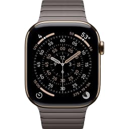 Смарт-часы Apple Watch Series 11 46mm Titanium Case with Slate Link Bracelet, Gold — фото 3