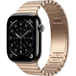 Смарт-часы Apple Watch Series 11 46mm Titanium Case with Gold Link Bracelet, Slate — фото 1