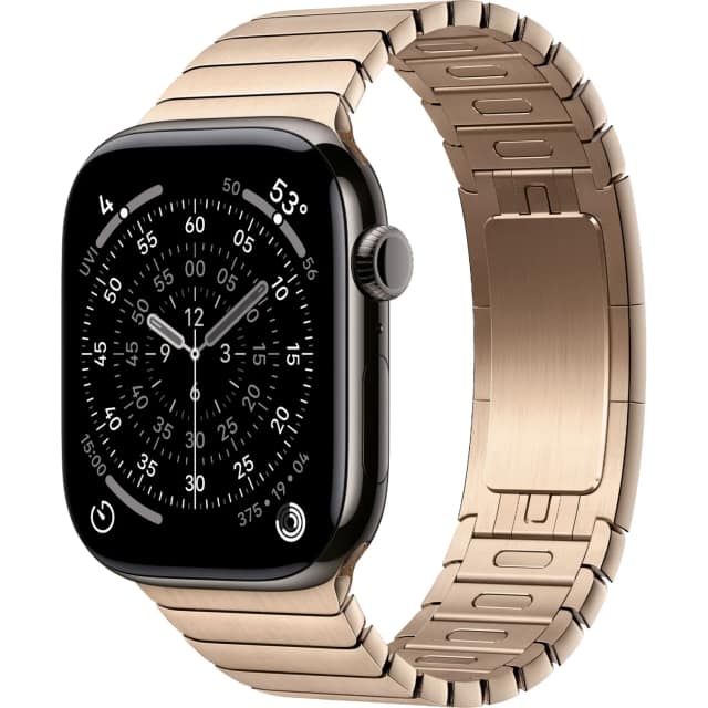 Смарт-часы Apple Watch Series 11 46mm Titanium Case with Gold Link Bracelet, Slate