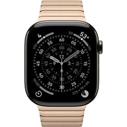 Смарт-часы Apple Watch Series 11 46mm Titanium Case with Gold Link Bracelet, Slate — фото 3