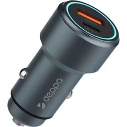 Автомобильное зарядное устройство Deppa 48W USB-A USB-C Gray — фото 1