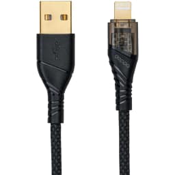 Кабель Deppa USB-A Lightning 1m Black — фото 1