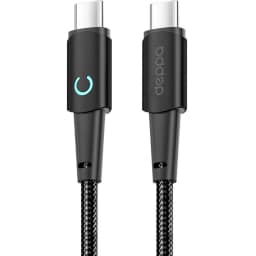Кабель Deppa USB-C USB-C 1 5m Black — фото 1