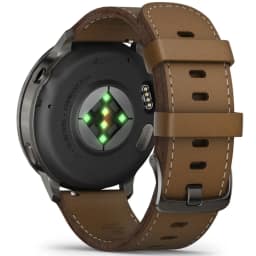 Смарт-часы Garmin Venu 4 45mm Slate Bezel With Black Silicone Band And Brown Leather Band — фото 3