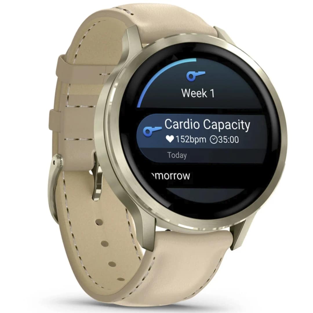 Смарт-часы Garmin Venu 4 41mm Lunar Gold with Bone Silicone Band and Light Sand Leather Band — фото 5