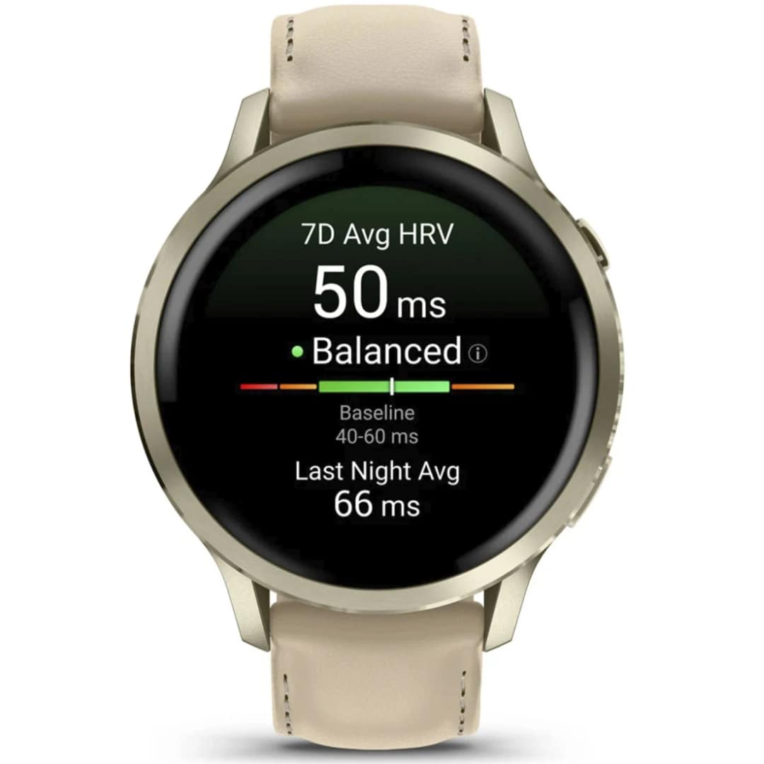 Смарт-часы Garmin Venu 4 41mm Lunar Gold with Bone Silicone Band and Light Sand Leather Band — фото 6