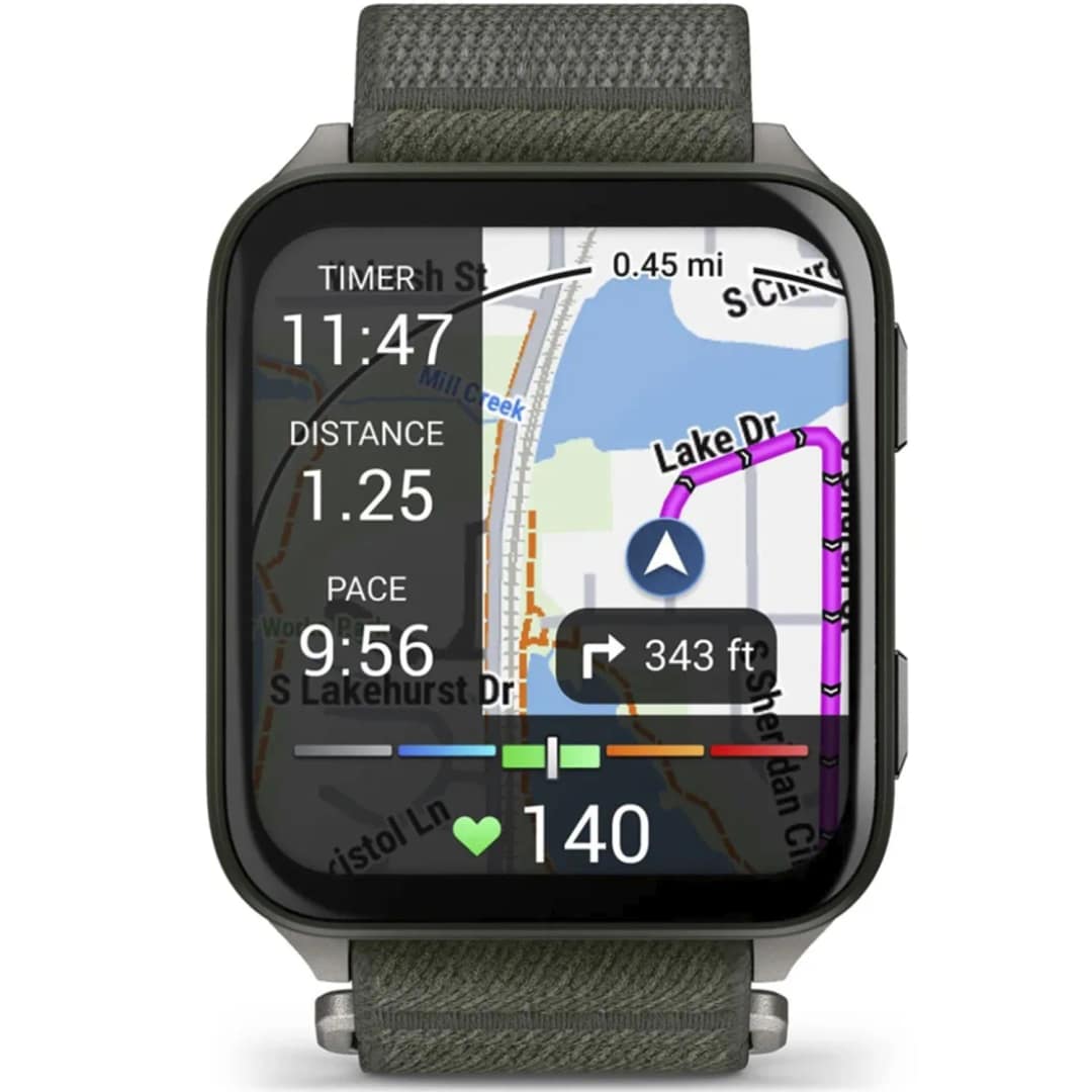 Смарт-часы Garmin Venu X1 with Titanium Caseback and ComfortFit Nylon Band, Moss — фото 4