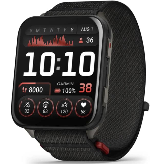 Смарт-часы Garmin Venu X1 with Slate Titanium Caseback and ComfortFit Nylon Band, Black