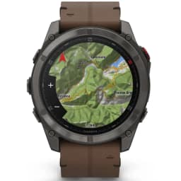Смарт-часы Garmin Fenix 8 Pro 51mm Amoled Sapphire Lens Carbon Grey DLC Tinanium With Leather Band, Chestnut — фото 4