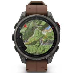 Смарт-часы Garmin Fenix 8 Pro 47mm Amoled Sapphire Lens Tinanium With Leather Band Plus Pabble gray Silicone, Chestnut — фото 3