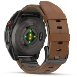 Смарт-часы Garmin Fenix 8 Pro 47mm Amoled Sapphire Lens Tinanium With Leather Band Plus Pabble gray Silicone, Chestnut — фото 4