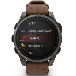 Смарт-часы Garmin Fenix 8 Pro 47mm Amoled Sapphire Lens Tinanium With Leather Band Plus Pabble gray Silicone, Chestnut — фото 6