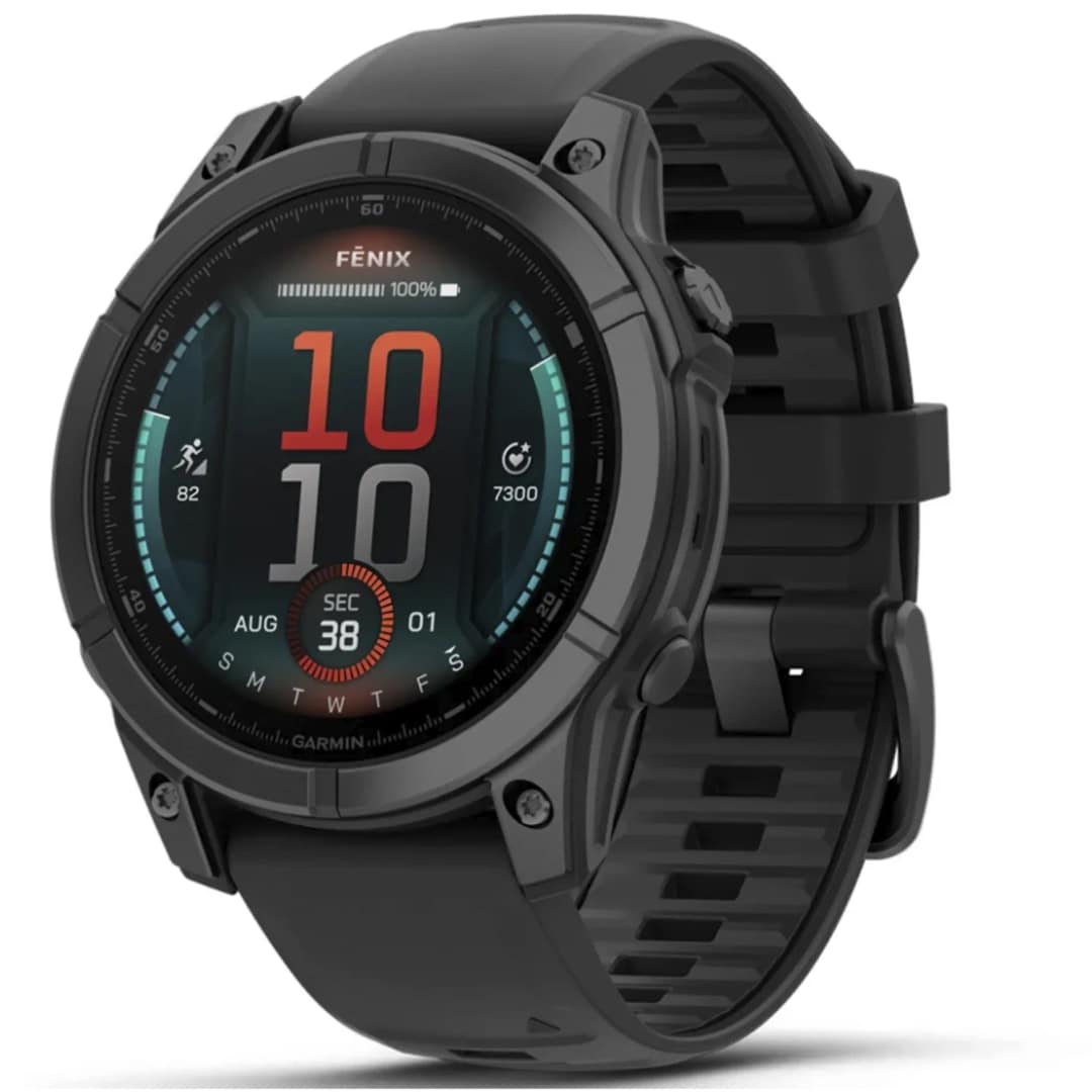 Смарт-часы Garmin Fenix E 47mm Amoled Slate Gray Steel With Black Silicone Band — фото 4