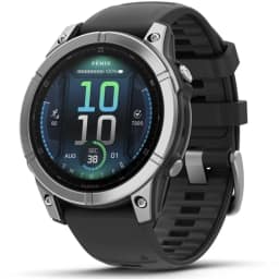 Смарт-часы Garmin Fenix E 47mm Amoled Stainless Steel With Black Silicone Band — фото 1