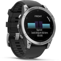 Смарт-часы Garmin Fenix E 47mm Amoled Stainless Steel With Black Silicone Band — фото 2