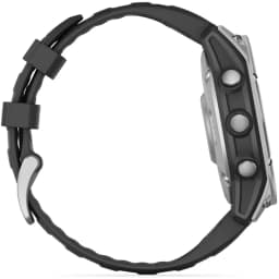 Смарт-часы Garmin Fenix E 47mm Amoled Stainless Steel With Black Silicone Band — фото 5
