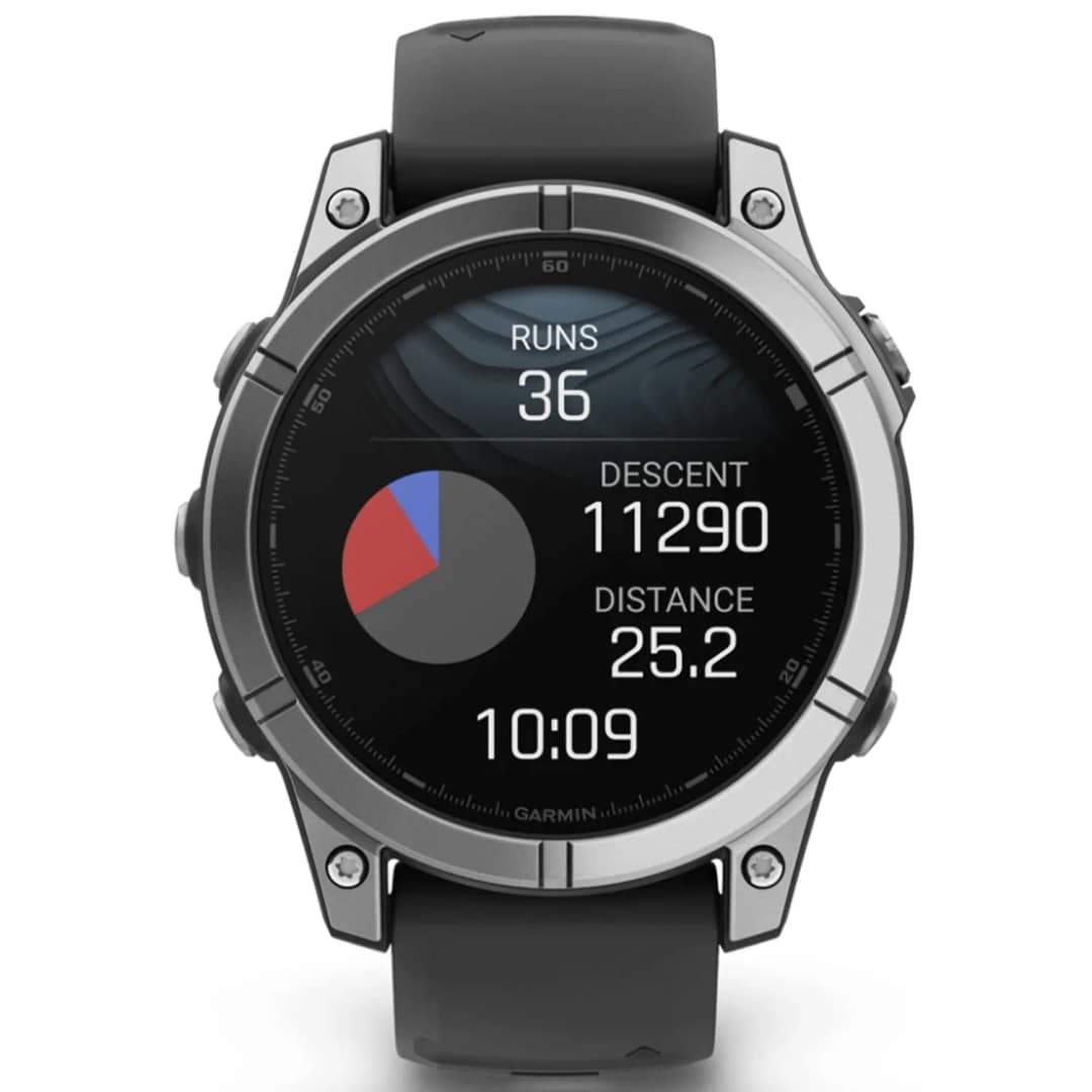 Смарт-часы Garmin Fenix E 47mm Amoled Stainless Steel With Black Silicone Band — фото 6