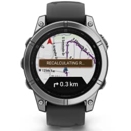 Смарт-часы Garmin Fenix E 47mm Amoled Stainless Steel With Black Silicone Band — фото 8