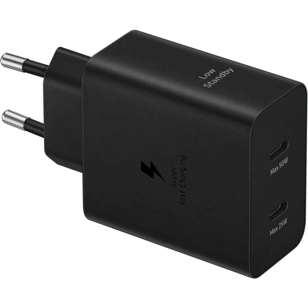 Сетевое зарядное устройство Samsung 50W USB-C USB-C EP-T5020 Cable Black — фото 3