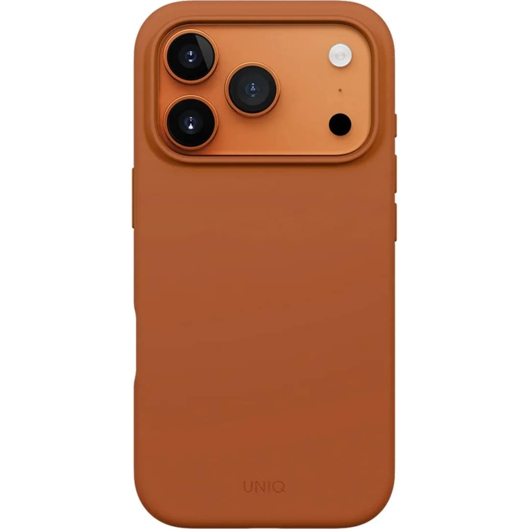 Чехол Uniq Lino Hybrid Silicone Case with MagClick для iPhone 17 Pro Max, Sunset Orange — фото 2