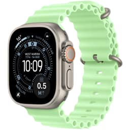 Ремешок Apple Watch Ultra 49mm Ocean Band - Natural Titanium Finish, Neon Green — фото 2