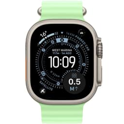 Ремешок Apple Watch Ultra 49mm Ocean Band - Natural Titanium Finish, Neon Green — фото 3