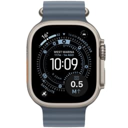 Ремешок Apple Watch Ultra 49mm Ocean Band - Natural Titanium Finish, Anchor Blue — фото 3