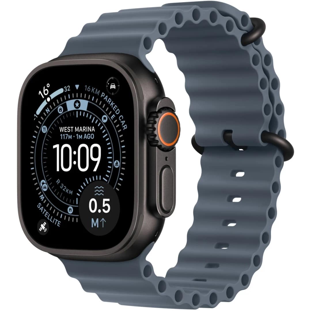 Ремешок Apple Watch Ultra 49mm Ocean Band - Black Titanium Finish, Anchor Blue — фото 2