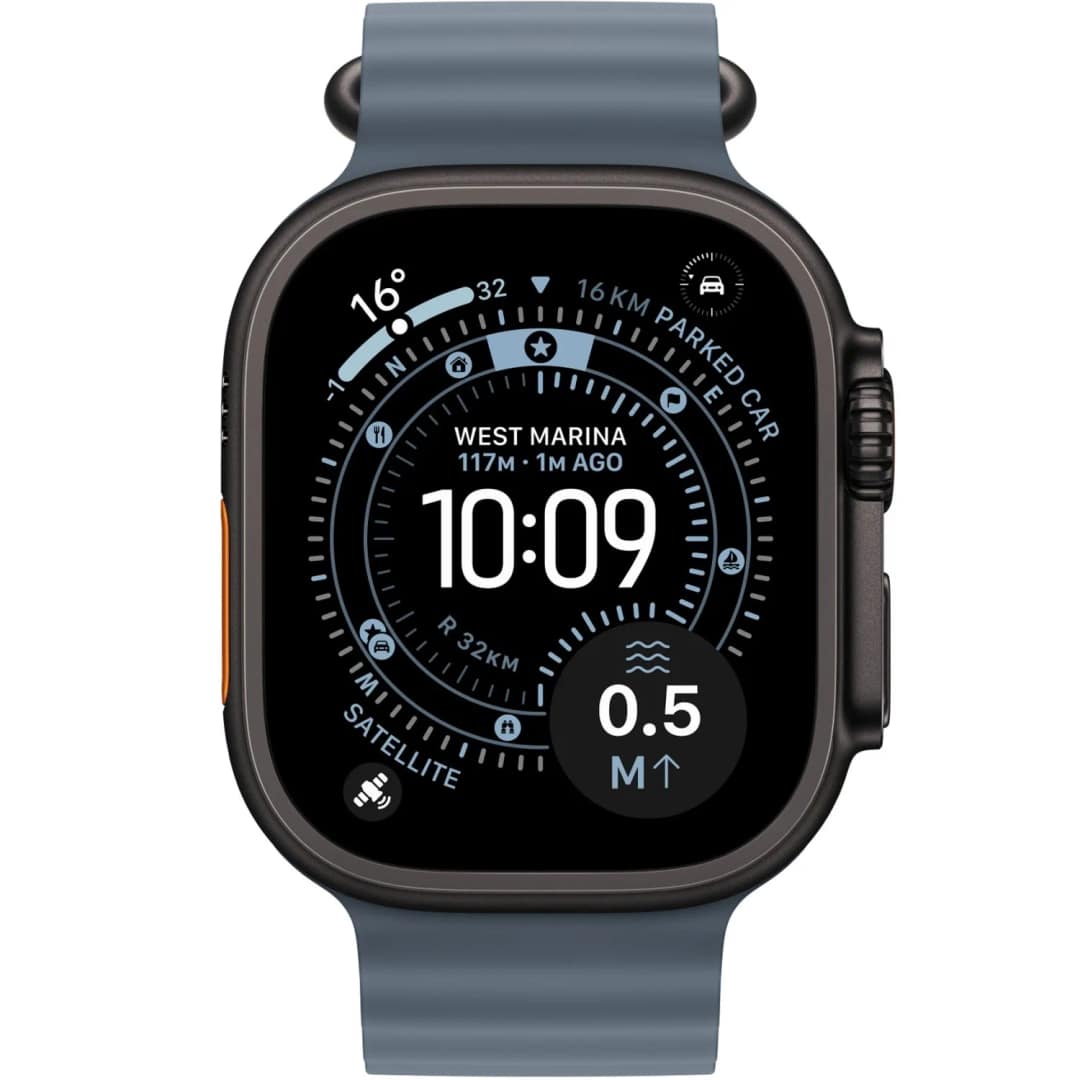 Ремешок Apple Watch Ultra 49mm Ocean Band - Black Titanium Finish, Anchor Blue — фото 3