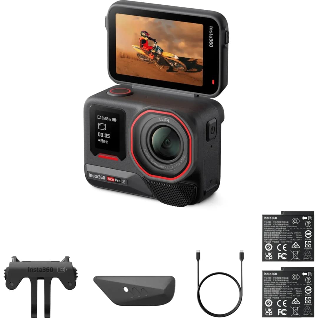 Экшн-камера Insta360 Ace Pro 2 Battery Bundle Black — фото 2