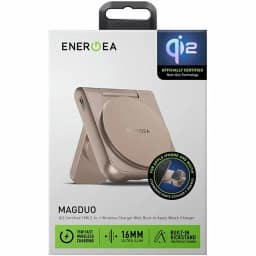 Беспроводное зарядное устройство EnergEA MagDuo Qi2, Gold — фото 5