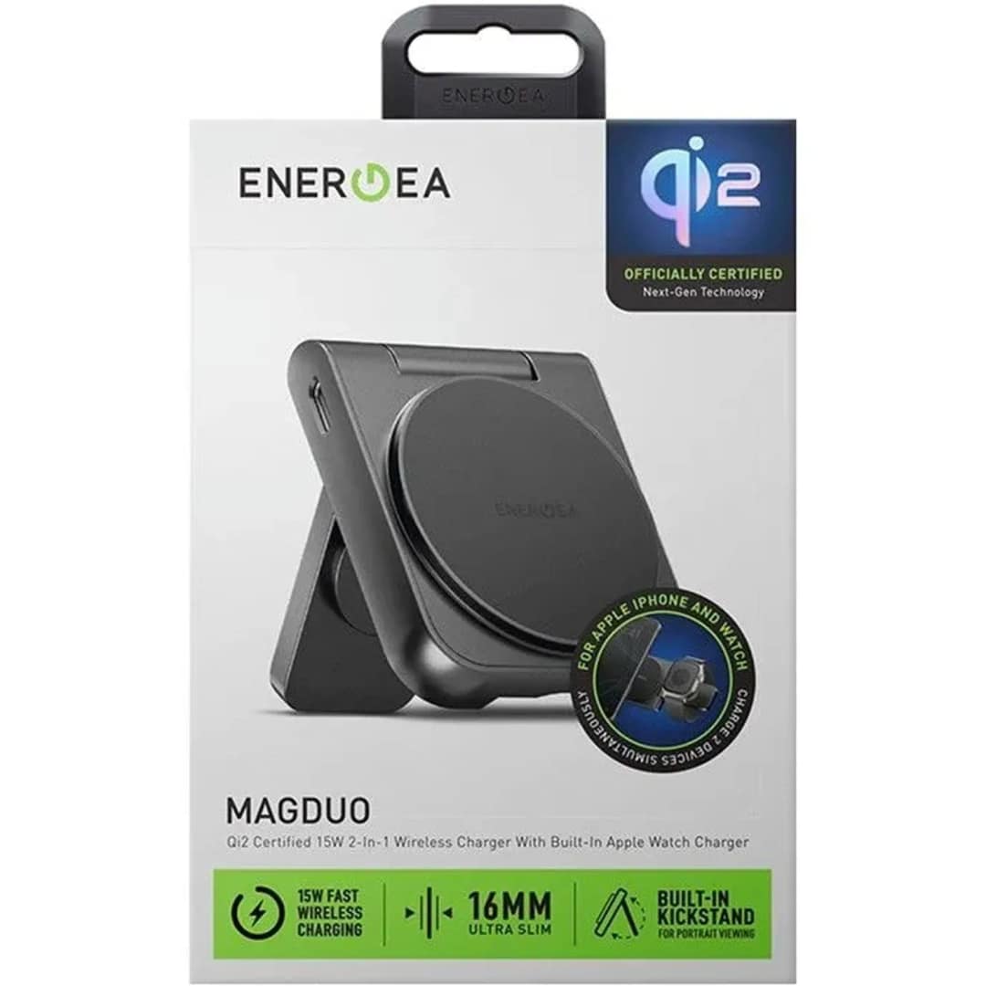Беспроводное зарядное устройство EnergEA MagDuo Qi2, Gunmetal — фото 5