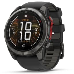 Смарт-часы Garmin Fenix 8 Pro 51mm Microled Sapphire Lens Carbon Grey DLC Tinanium With Black Pebble Gray Silicone — фото 1