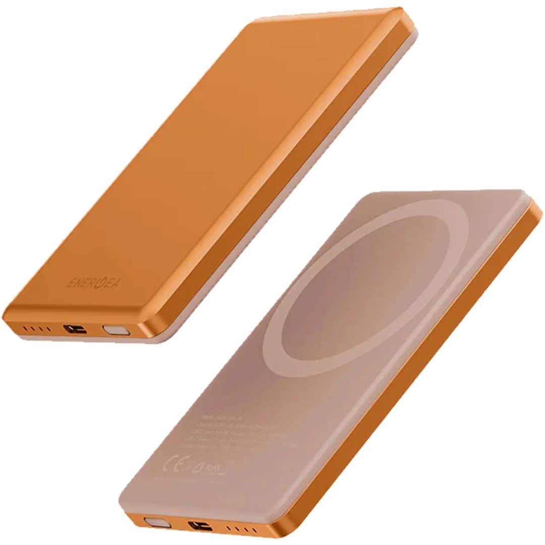 Внешний аккумулятор EnergEA Alupac Mini 5K 5000 mAh Magsafe, Orange — фото 3