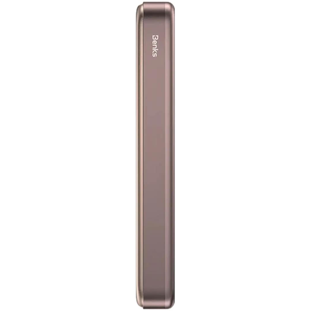 Внешний аккумулятор Benks ArmorGo Power Bank 10000 mAh with MagSafe, DawnLight Gold — фото 4