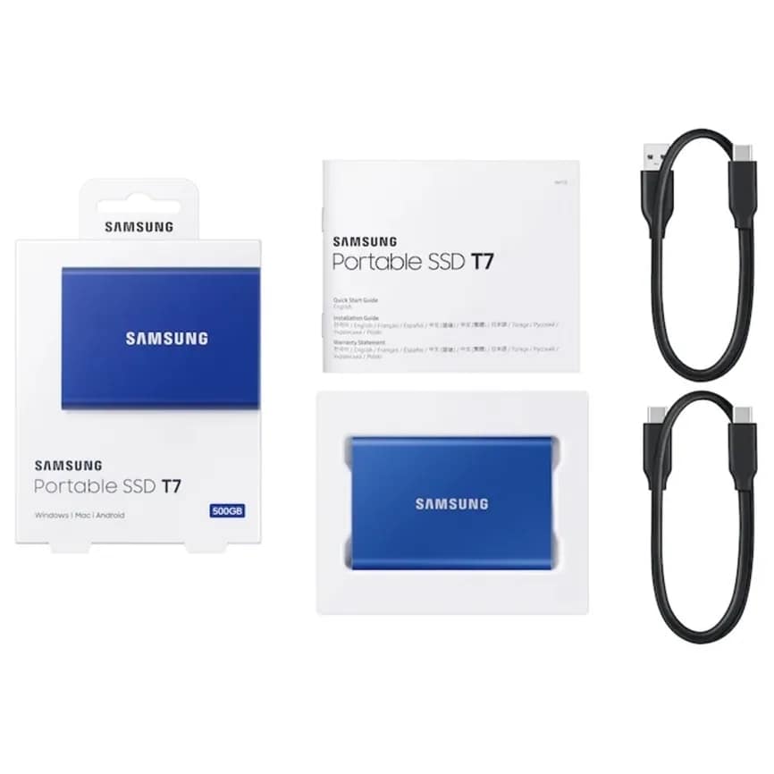 Внешний SSD накопитель Samsung T7 USB 3.2 Type-C, Blue — фото 5