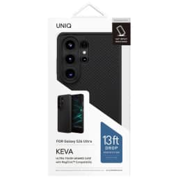 Чехол Uniq Keva Tough Aramid Protective Case для Samsung S26 Ultra Carbon Black — фото 3