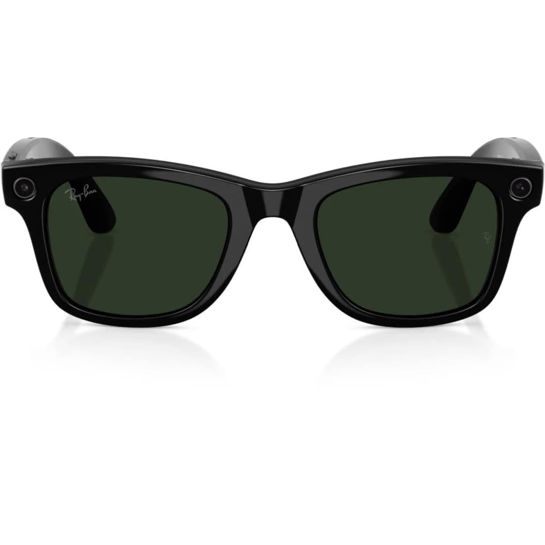 Умные очки Ray-Ban Wayfarer Shiny Black Transitions M Graphite Green — фото 6