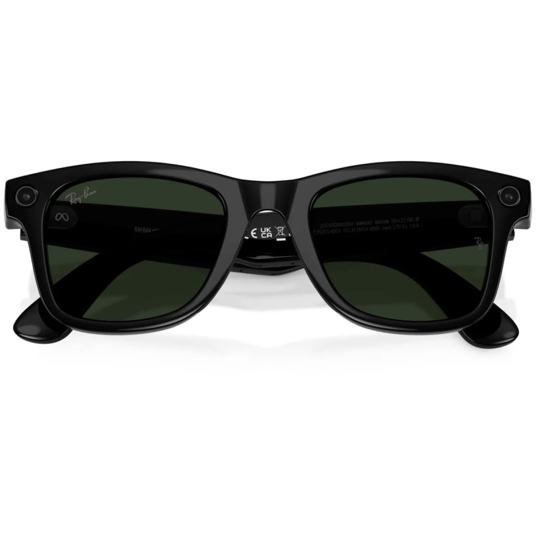 Умные очки Ray-Ban Wayfarer Shiny Black Transitions M Graphite Green — фото 8