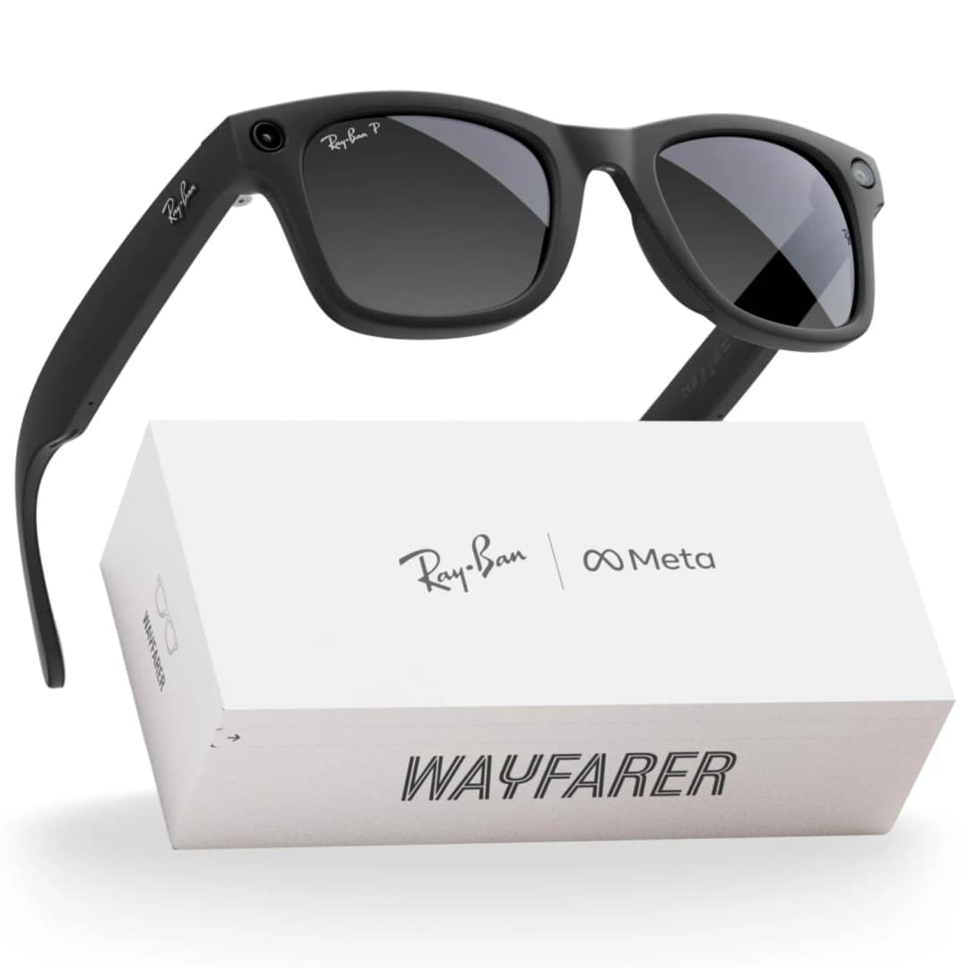 Умные очки Ray-Ban Wayfarer Matte Black Polar L Gradient Graphite — фото 5