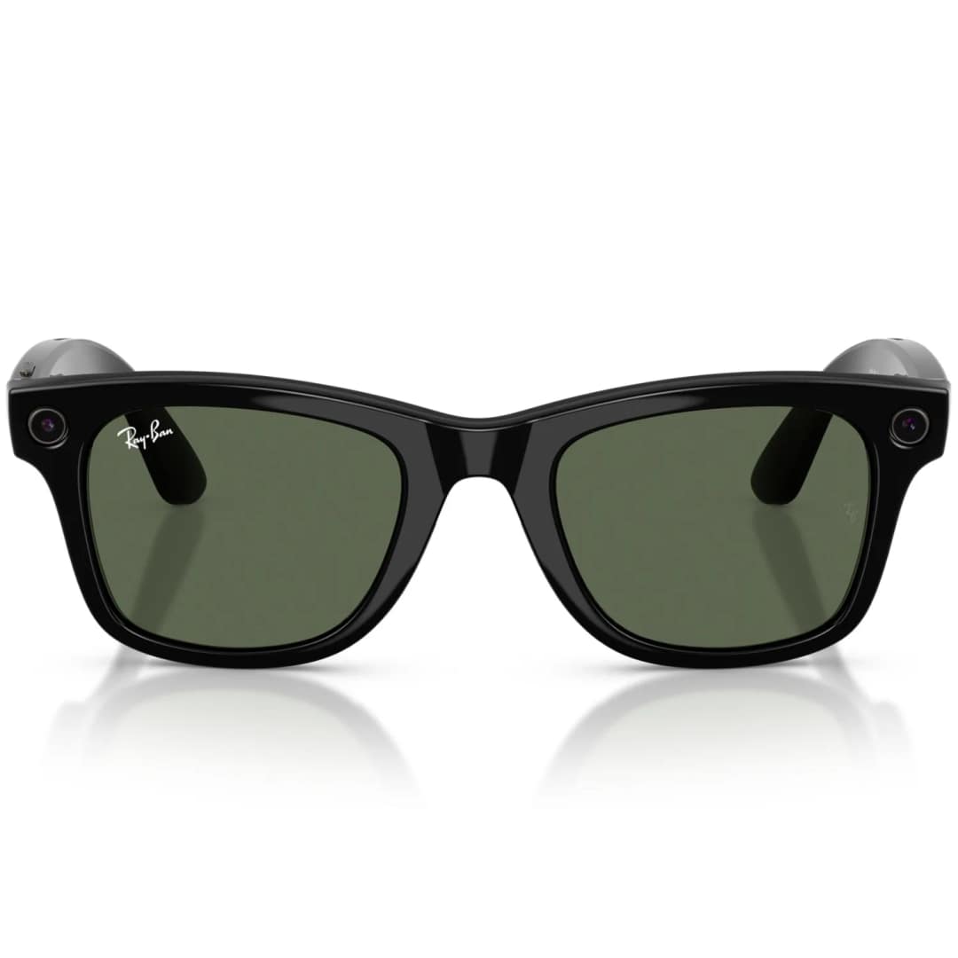 Умные очки Ray-Ban Wayfarer Shiny Black G-15 M Green — фото 3