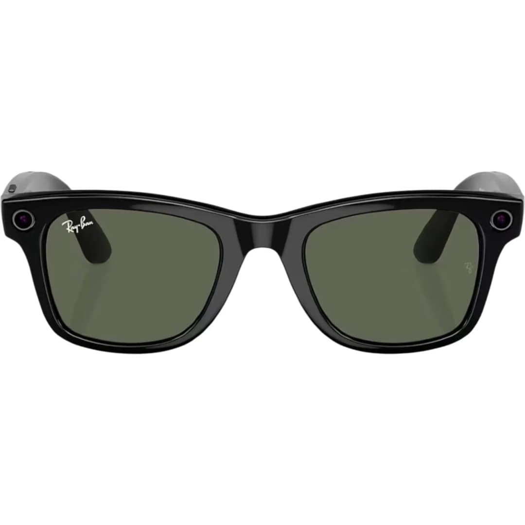Умные очки Ray-Ban Wayfarer Matte Black Transitions L Graphite Green — фото 5