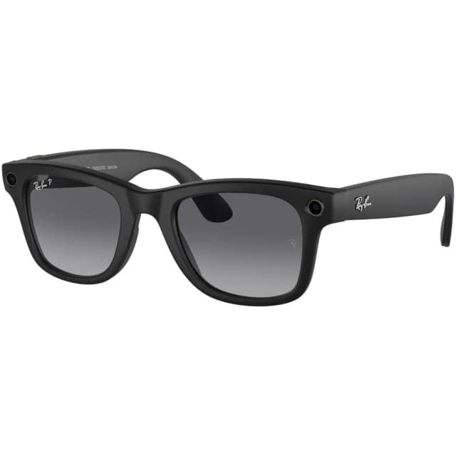 Умные очки Ray-Ban Wayfarer Matte Black Polar M Gradient Graphite