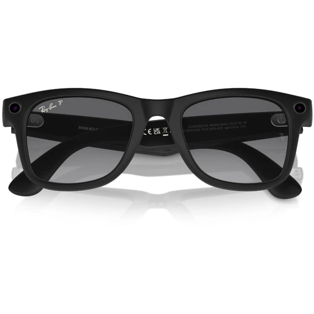 Умные очки Ray-Ban Wayfarer Matte Black Polar M Gradient Graphite — фото 2