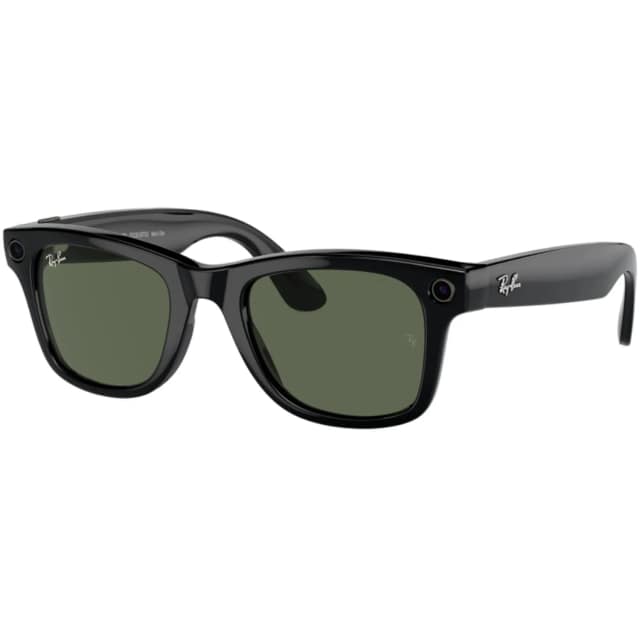 Умные очки Ray-Ban Wayfarer Shiny Black G-15 M Green